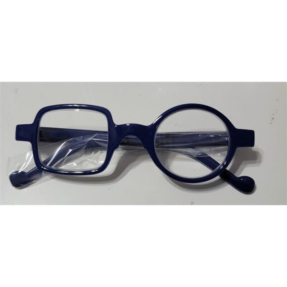 EyeKepper Blue Geometric Square Round 2.0 Blue Light Reading Glasses 113460 - Picture 1 of 2